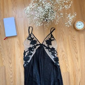 In bloom jonquil lace inset nightgown chemise